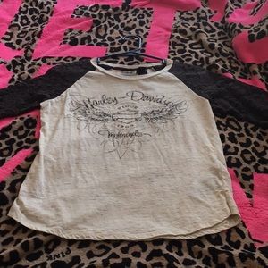 Harley Davidson lace sleeve top